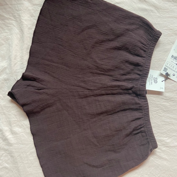 zara structured shorts dark drown - Picture 3 of 4